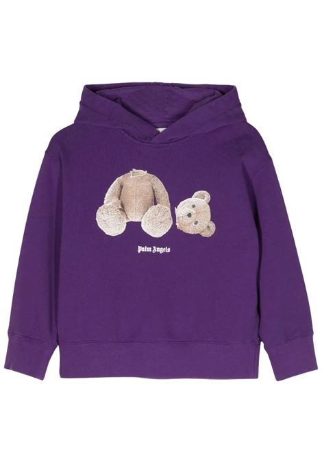 Purple cotton sweatshirt for girls PALM ANGELS | PBBB003C99FLE0013760/DELVIOLA
